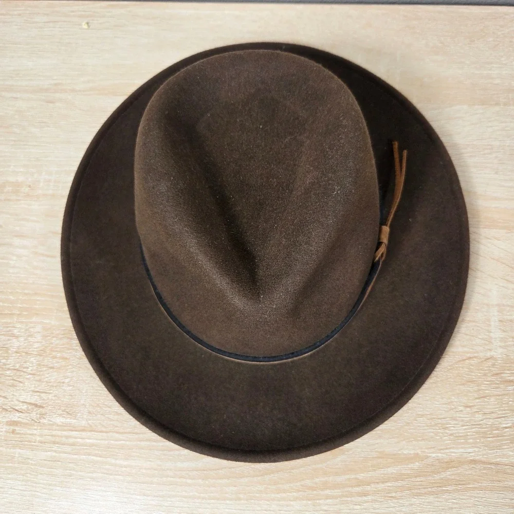 Country Gentleman Outback Wool Felt Hat Large Brown Made in USA
